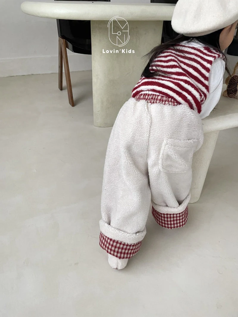 Lovin - Korean Children Fashion - #kidzfashiontrend - Check Roll-up Pants - 10