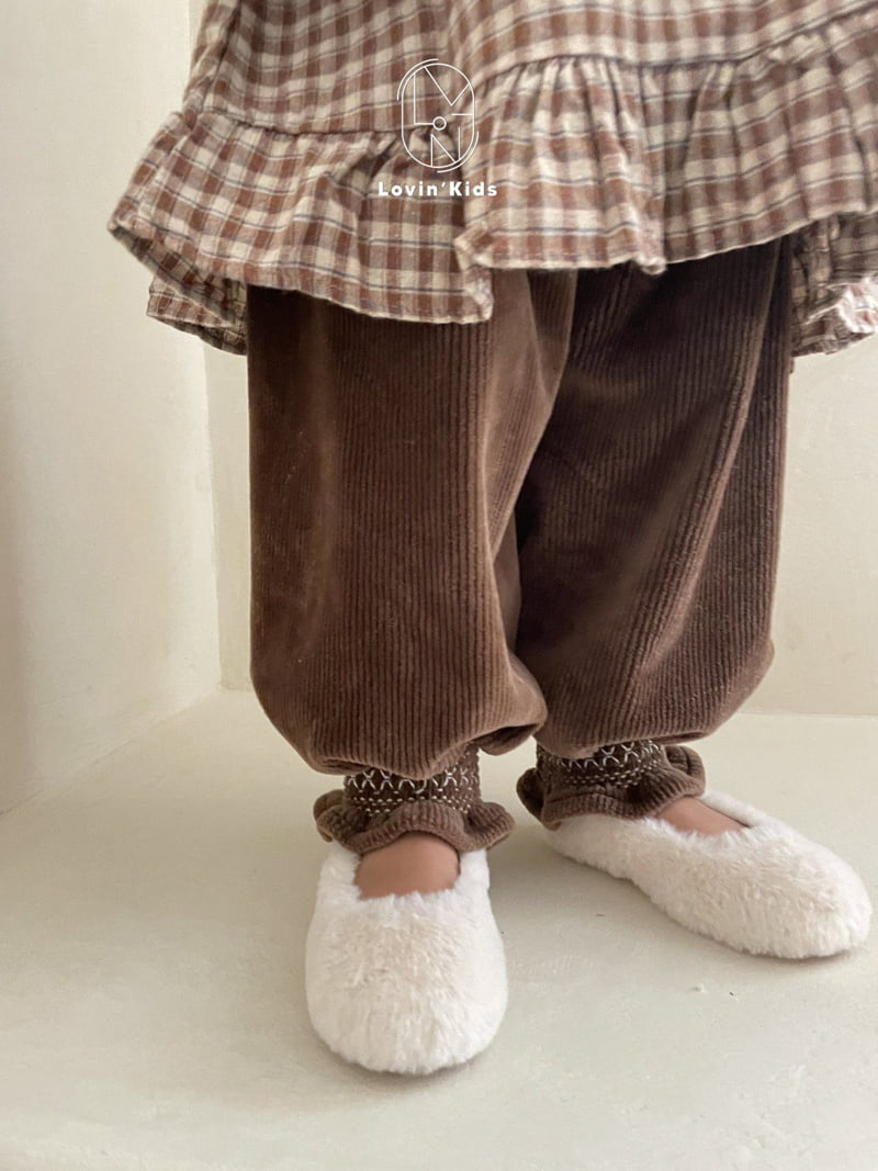 Lovin - Korean Children Fashion - #minifashionista - Embroidery Ribbed Pants