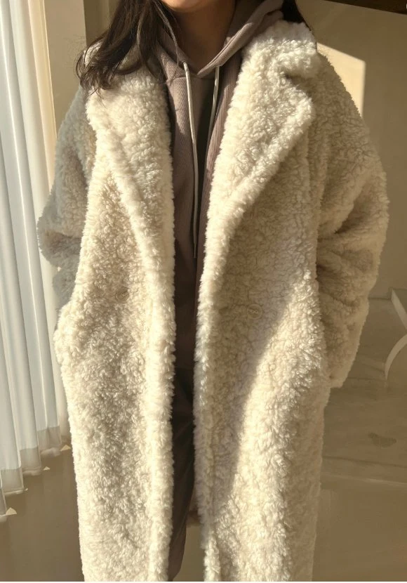 Merry J - Korean Women Fashion - #romanticstyle - Teddy Long Coat - 3