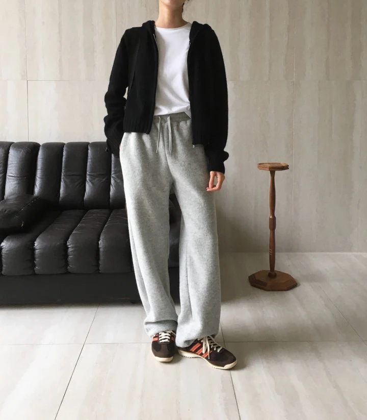 Moani - Korean Women Fashion - #momslook - Cozy Wool Banded Sweat Pants - 6