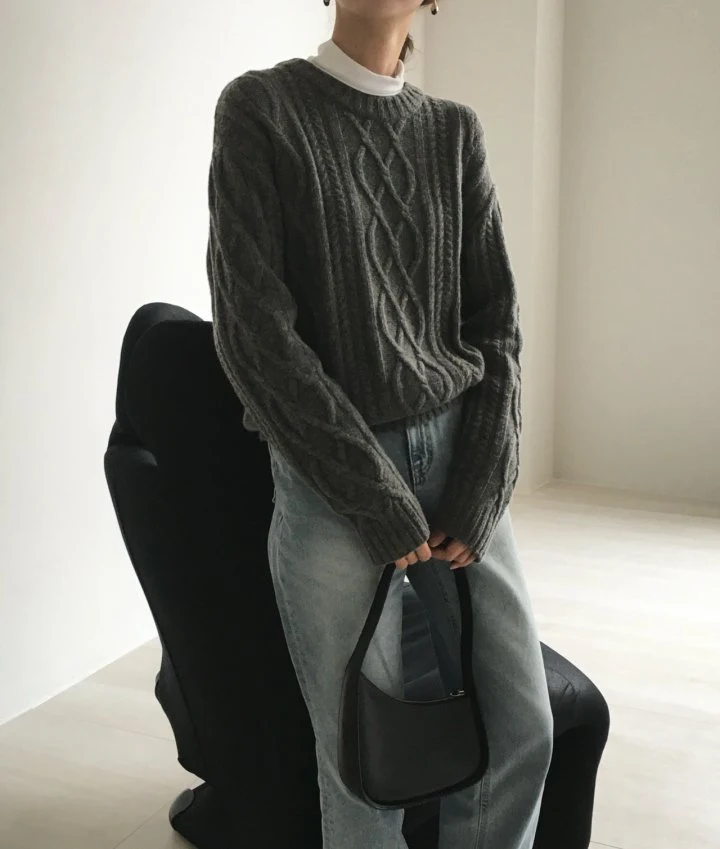 Moani - Korean Women Fashion - #momslook - Wool Fisherman Pullover Knit