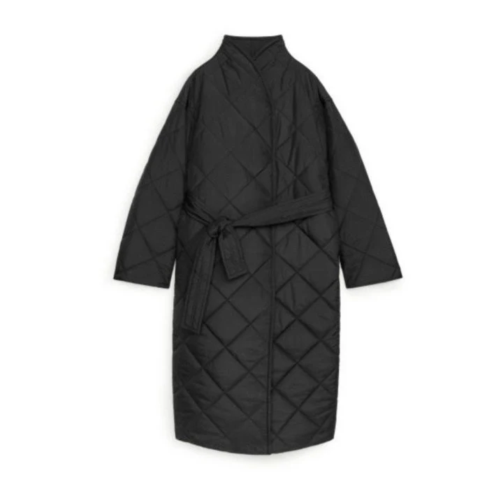 Moani - Korean Women Fashion - #momslook - Overfit Quiliting Lobe Long Coat - 4