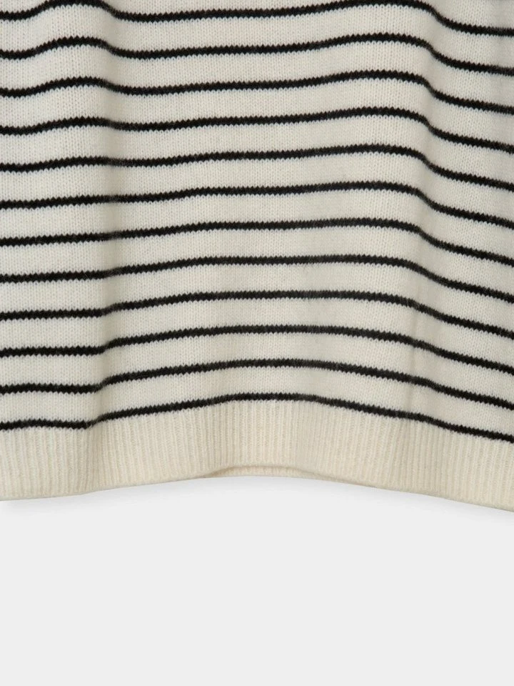 Moani - Korean Women Fashion - #pursuepretty - Beaute Stripe Knit - 11