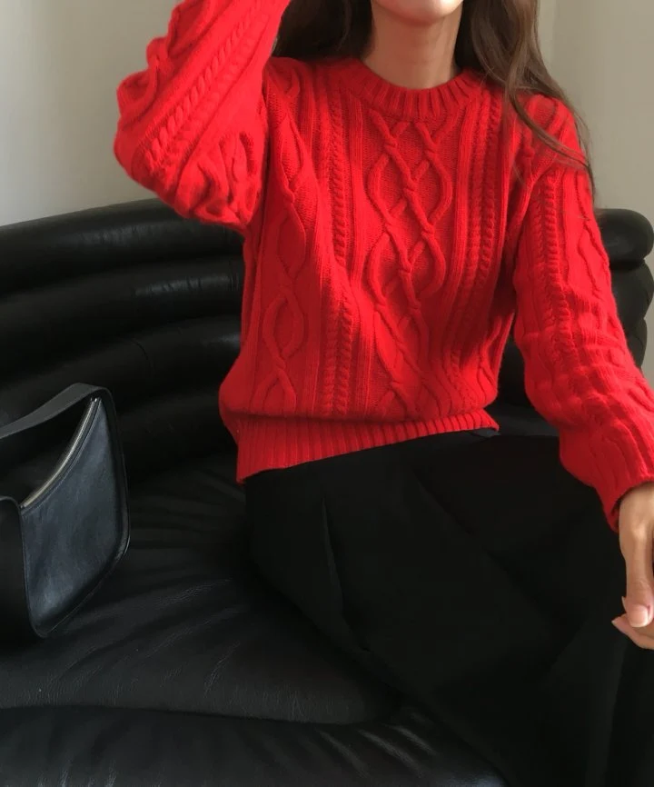 Moani - Korean Women Fashion - #momslook - Wool Fisherman Pullover Knit - 4