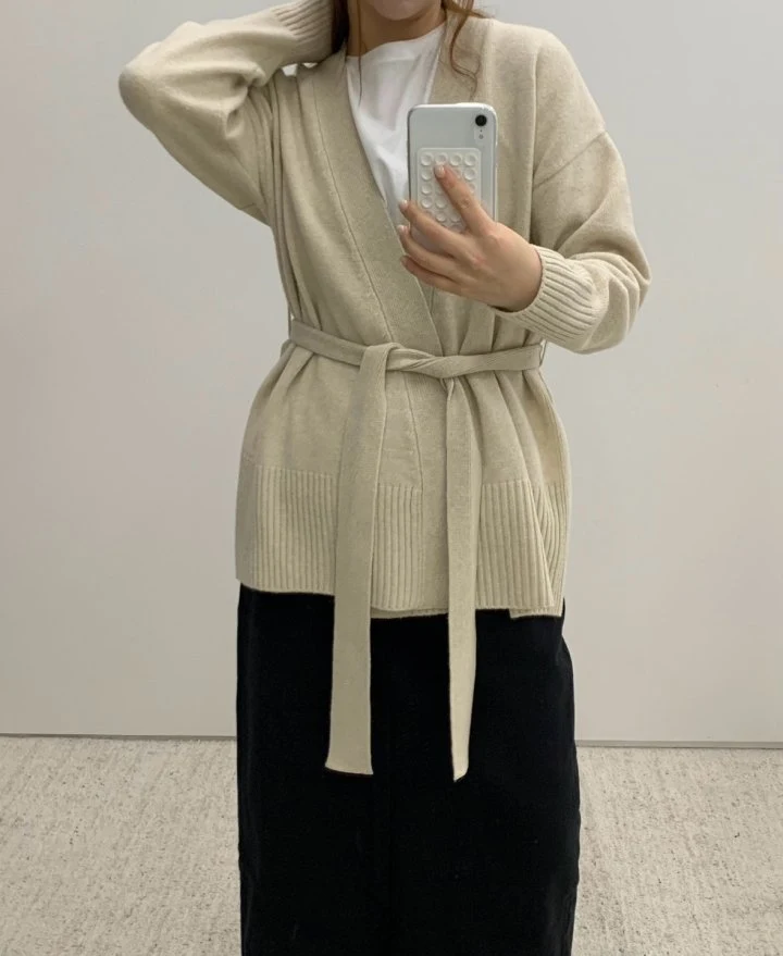 Moani - Korean Women Fashion - #womensfashion - Wool Cash Slit Robe Cardigan