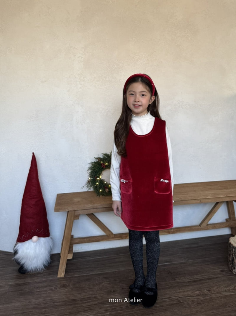 Mon Atelier - Korean Children Fashion - #Kfashion4kids - Velvet One-piece - 7