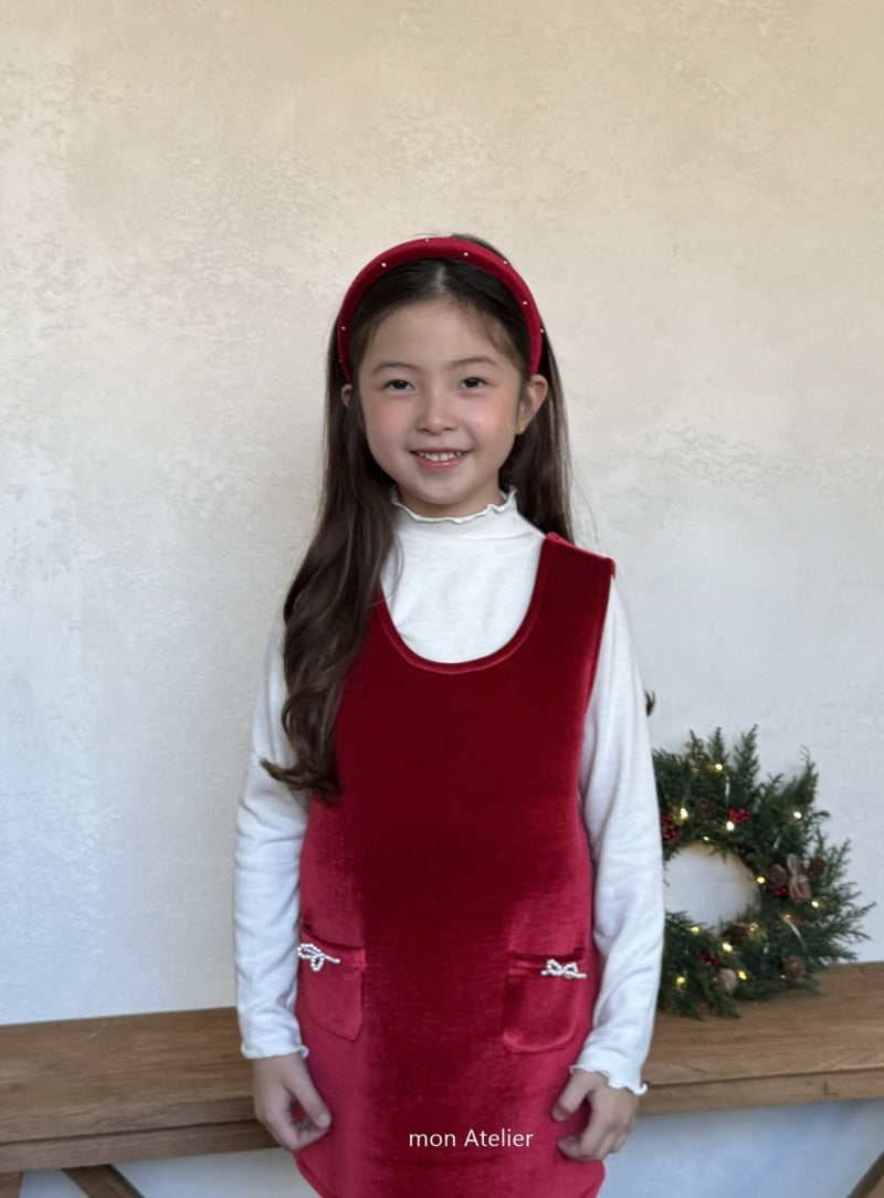 Mon Atelier - Korean Children Fashion - #magicofchildhood - Velvet One-piece - 9