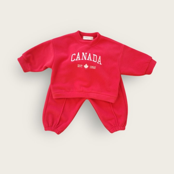 Moran - Korean Children Fashion - #discoveringself - Canada Top Bottom Set - 2