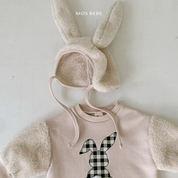 Mos Bebe - Korean Baby Fashion - #smilingbaby - Check Rabbit Suit - 4