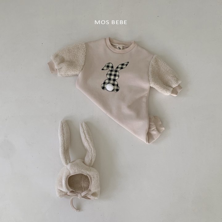 Mos Bebe - Korean Baby Fashion - #babyboutiqueclothing - Check Rabbit Suit - 5