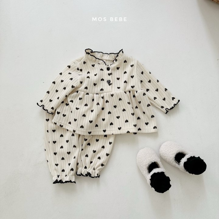 Mos Bebe - Korean Baby Fashion - #babyboutiqueclothing - Heart Bonbon Set - 2