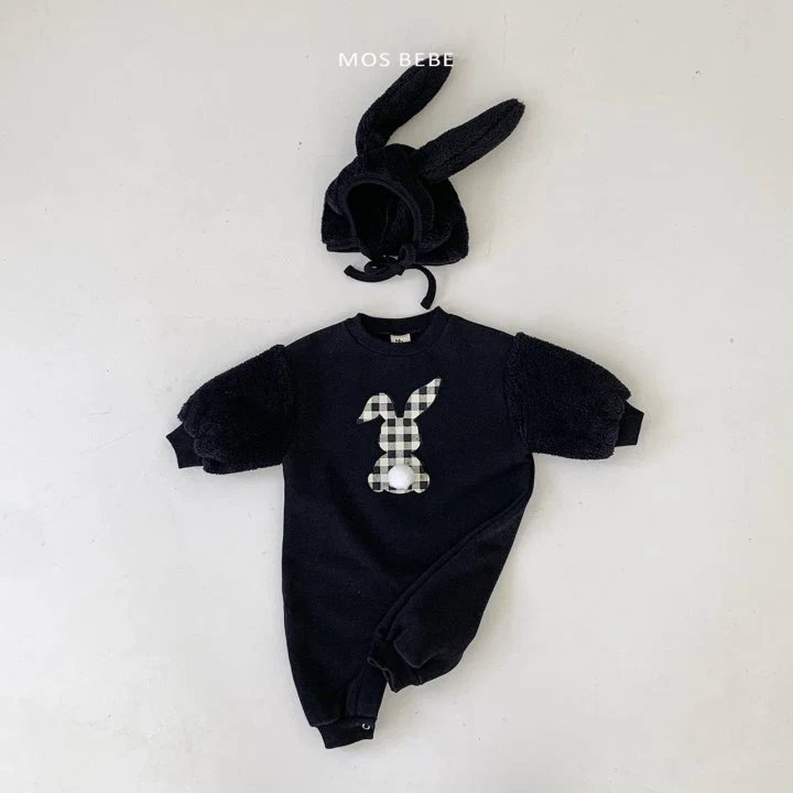 Mos Bebe - Korean Baby Fashion - #babyclothing - Check Rabbit Suit - 6