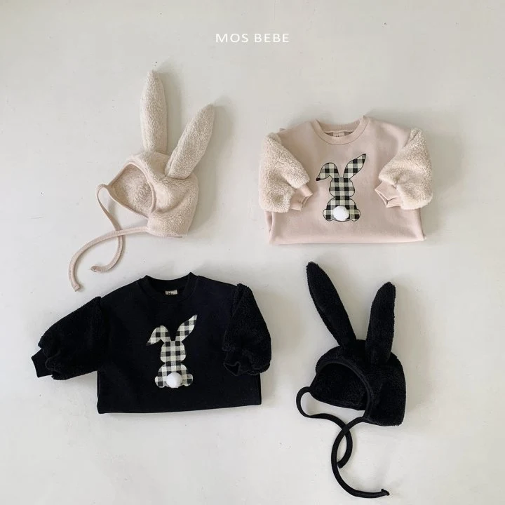 Mos Bebe - Korean Baby Fashion - #babygirlfashion - Check Rabbit Suit - 9