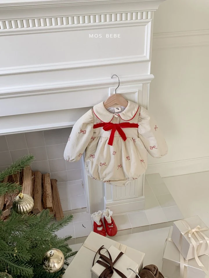 Mos Bebe - Korean Baby Fashion - #babylifestyle - Merry Ribbon Suit - 11