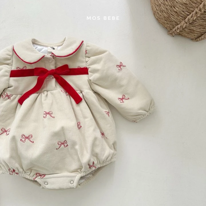 Mos Bebe - Korean Baby Fashion - #onlinebabyboutique - Merry Ribbon Suit - 2