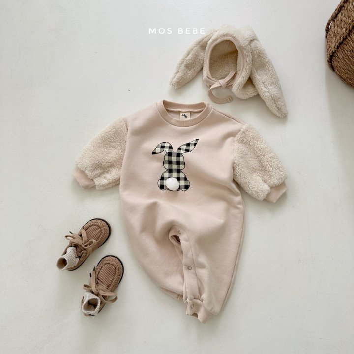 Mos Bebe - Korean Baby Fashion - #onlinebabyshop - Check Rabbit Suit - 2