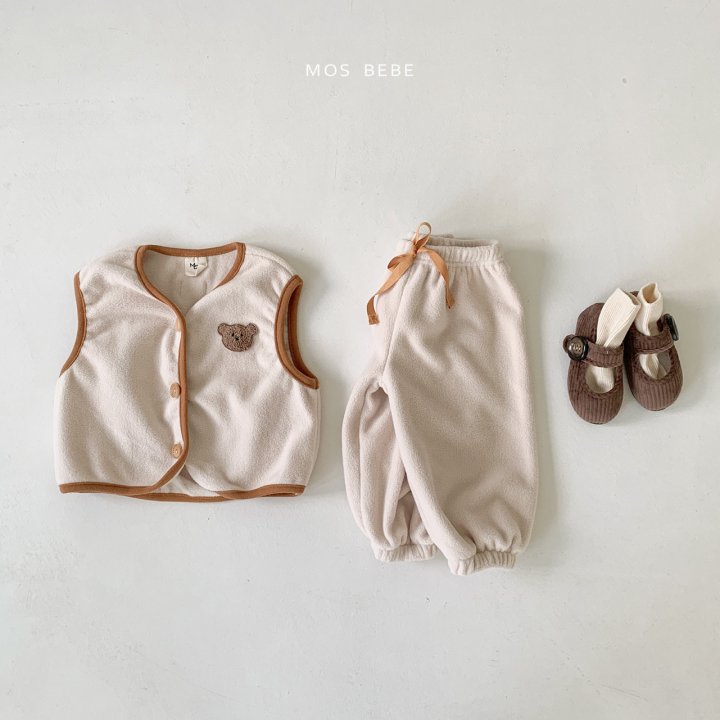 Mos Bebe - Korean Baby Fashion - #smilingbaby - Soft Vest Pants Set - 6