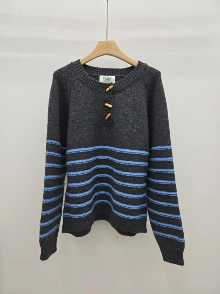 Most - Korean Women Fashion - #momslook - Toggle Stripe Knit