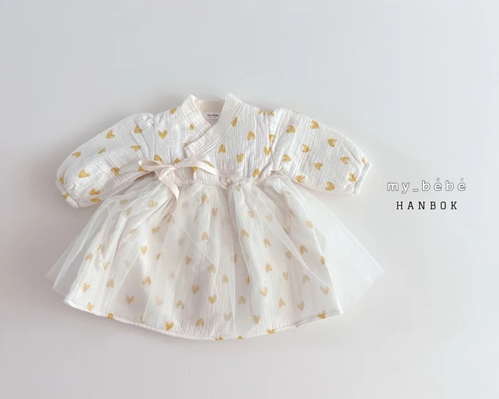 My Bebe - Korean Baby Fashion - #babyfever - Heart Hanbok Dress