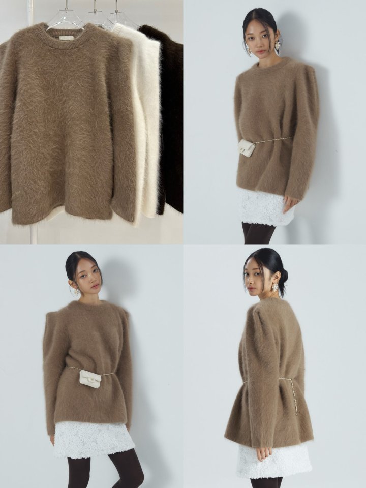 Neroli36 - Korean Women Fashion - #momslook - Mink Puff Knit - 12