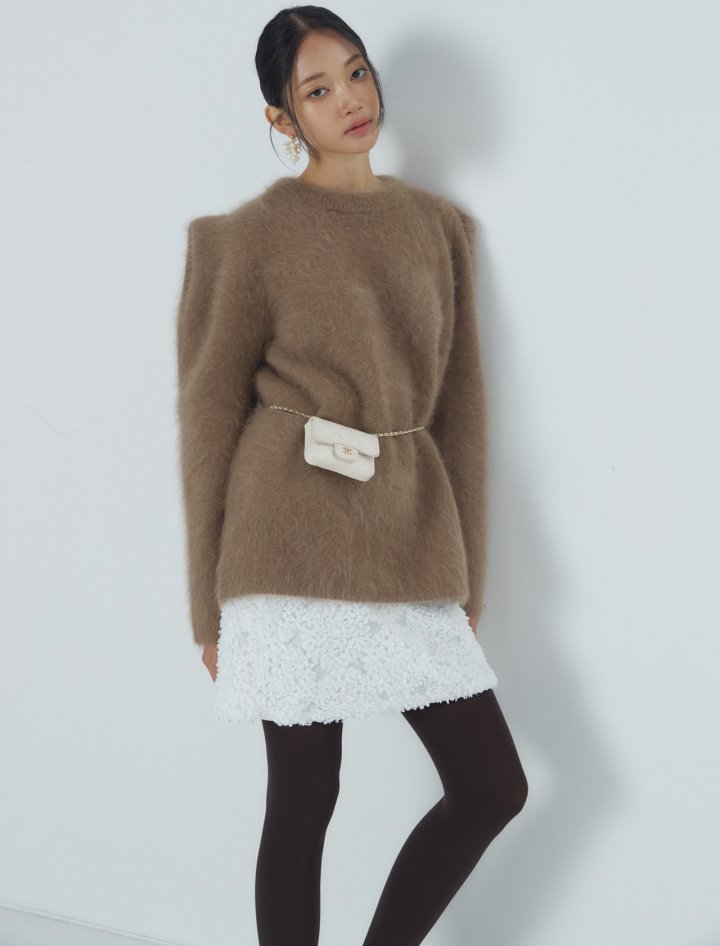 Neroli36 - Korean Women Fashion - #shopsmall - Mink Puff Knit - 3