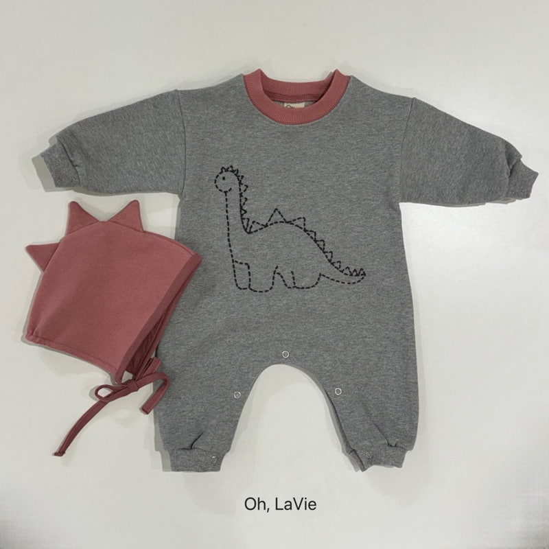 Oh lavie - Korean Baby Fashion - #onlinebabyshop - Dino Print Baby Suit Set - 9