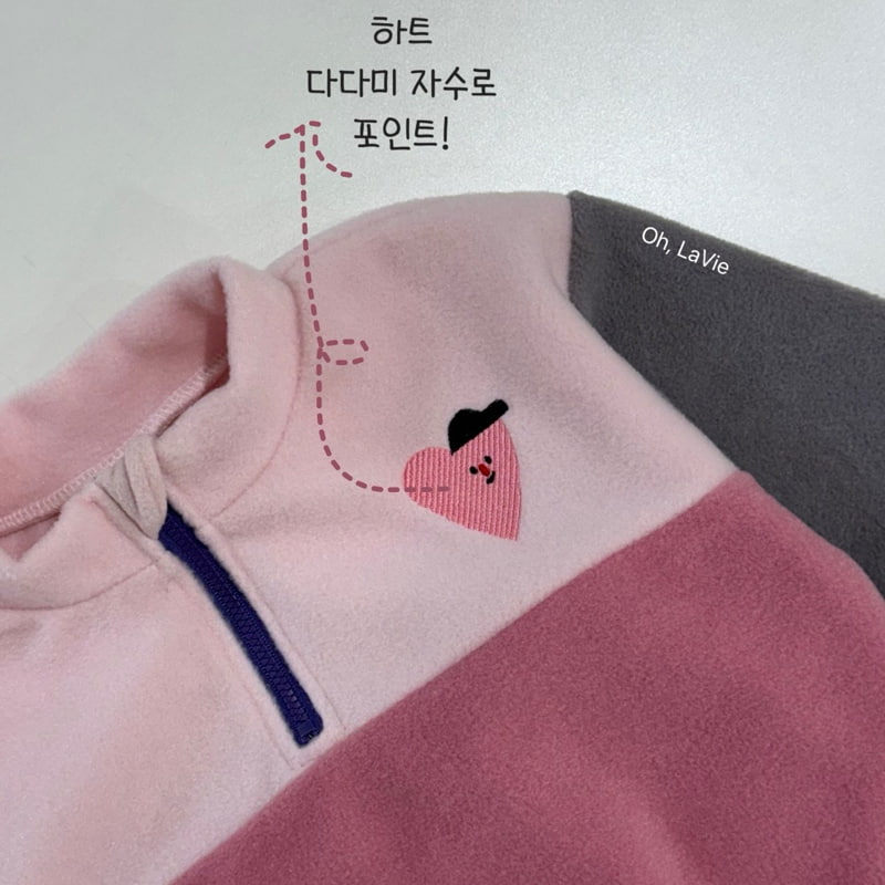 Oh lavie - Korean Children Fashion - #designkidswear - Embroidery Fleece Set