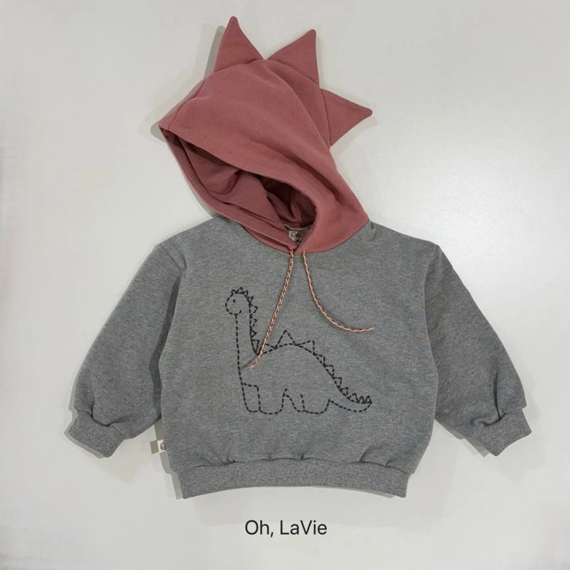 Oh lavie - Korean Children Fashion - #littlefashionista - Dino Hooded Sweatshirts - 7