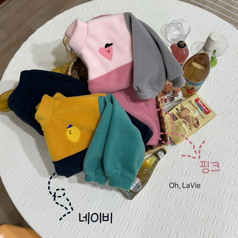 Oh lavie - Korean Children Fashion - #minifashionista - Embroidery Fleece Set - 10