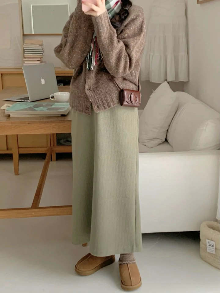 Our Moment - Korean Women Fashion - #momslook - Rib Knitting Skirt