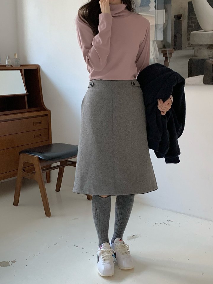 Our Moment - Korean Women Fashion - #vintageinspired - Fomi Wool Skirt - 3