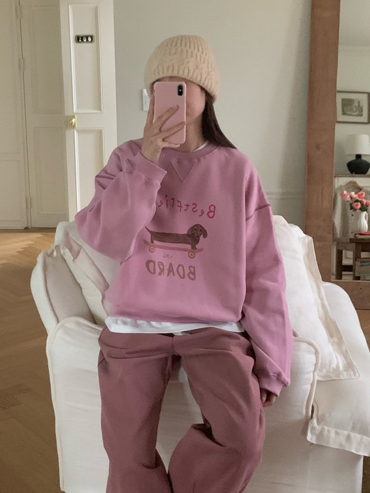 Our Moment - Korean Women Fashion - #momslook - Board Sweatshirts - 4