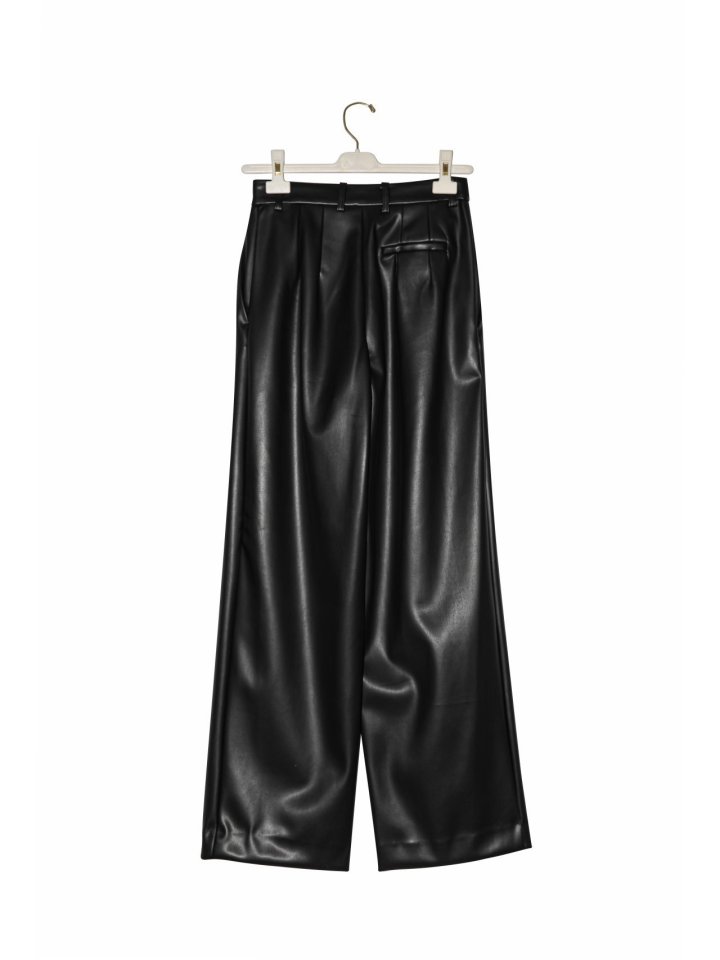 Paper Moon - Korean Women Fashion - #momslook - Low Waisted Double Pleats Wide Trousers​ - 5