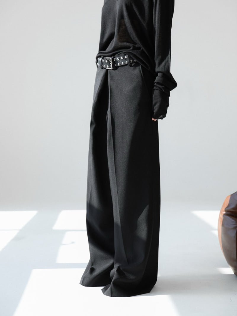 Paper Moon - Korean Women Fashion - #momslook - Oversized Wrapping Detail Wide Trousers