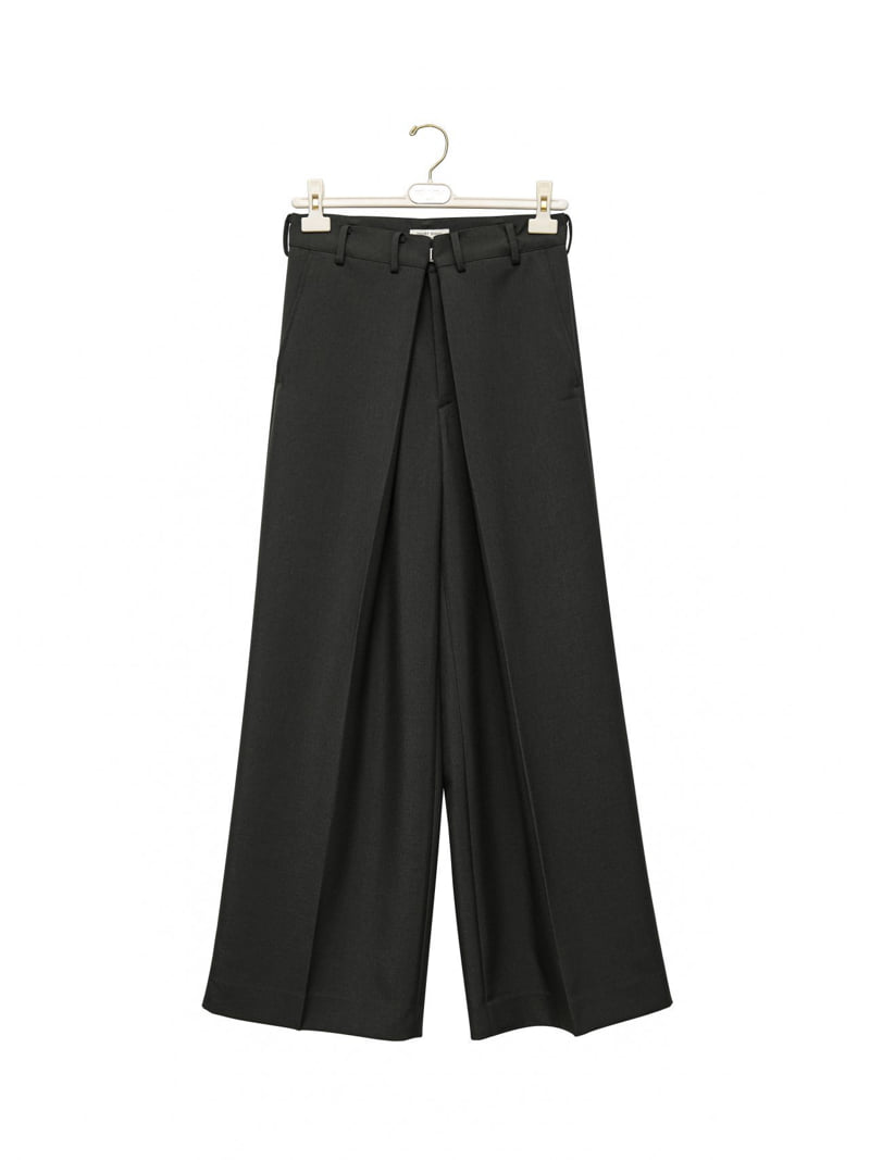 Paper Moon - Korean Women Fashion - #momslook - Oversized Wrapping Detail Wide Trousers - 5