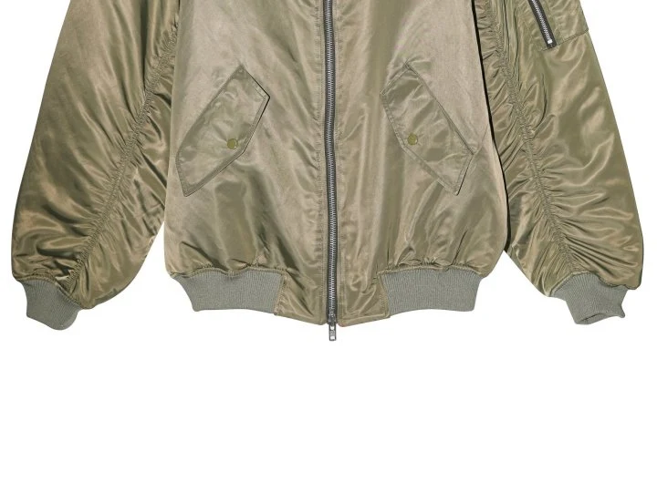 Paper Moon - Korean Women Fashion - #vintageinspired - Super Oversized Two Way Zipper MA-1 Bomber Jacket - 11