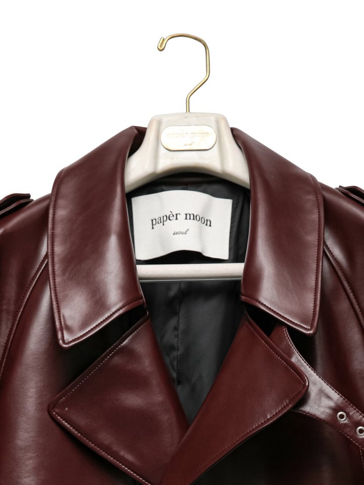 Paper Moon - Korean Women Fashion - #womensfashion - Belted Buckle Detail Chunky Cropped Trench Jacket - 10