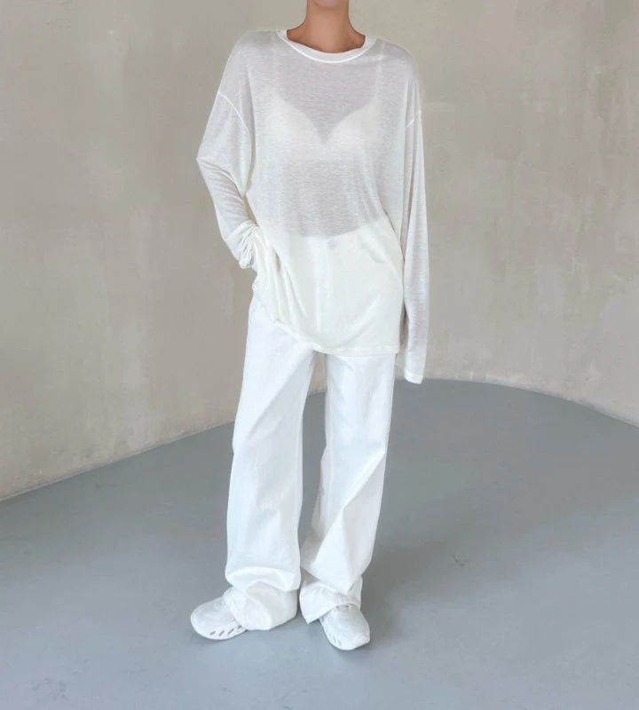 Paper Moon - Korean Women Fashion - #womensfashion - High Rise Wide Leg White Denim Pants - 6