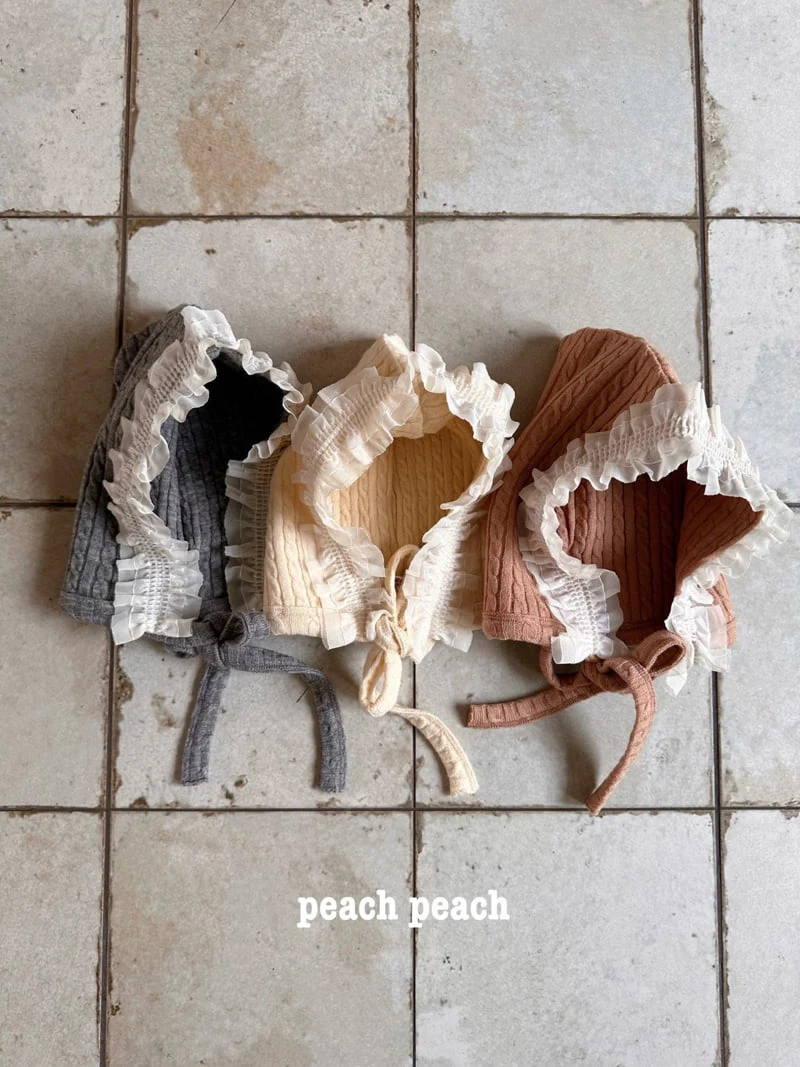 Peach Peach - Korean Baby Fashion - #babyoutfit - Milky Knit Bonnet