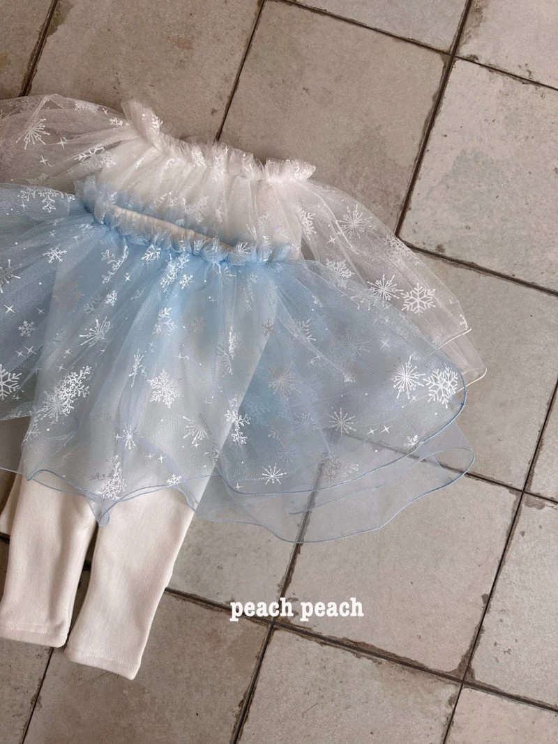 Peach Peach - Korean Children Fashion - #prettylittlegirls - Snowflake Tutu Skirt Leggings - 4