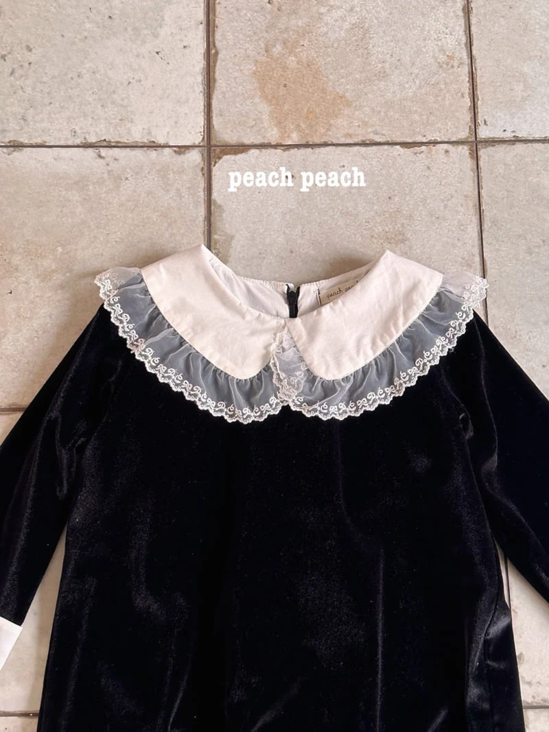 Peach Peach - Korean Children Fashion - #childofig - Veloa One-piece - 2