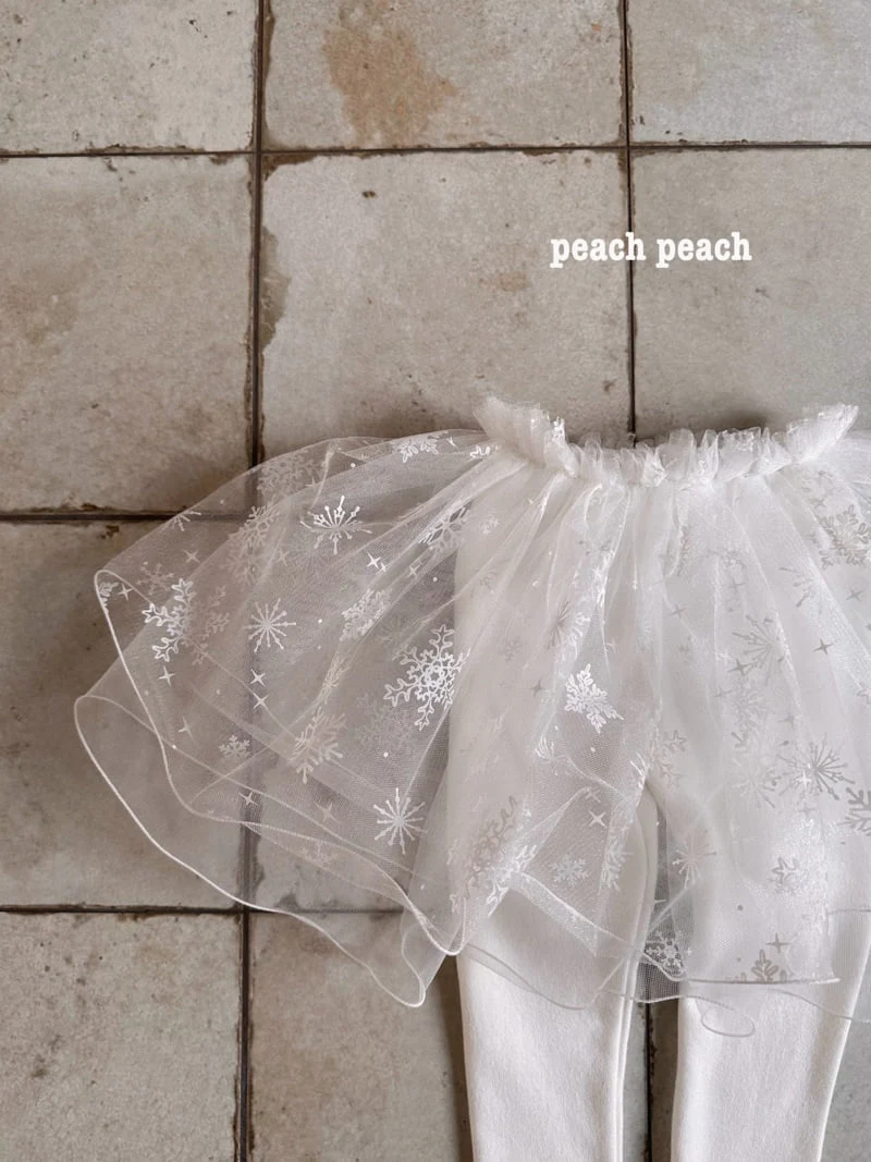 Peach Peach - Korean Children Fashion - #discoveringself - Snowflake Tutu Skirt Leggings - 8