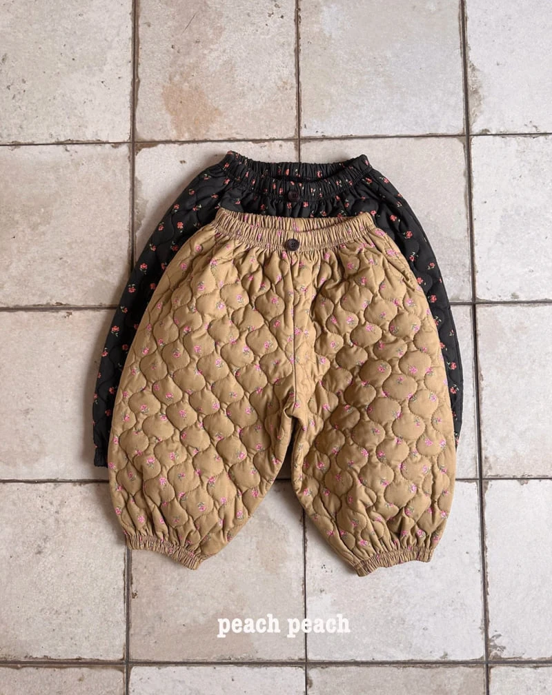 Peach Peach - Korean Children Fashion - #discoveringself - Camellia Quilted Pants - 2