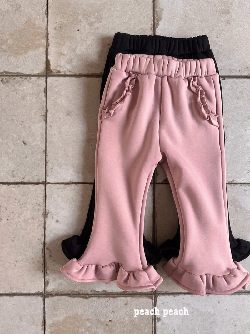 Peach Peach - Korean Children Fashion - #fashionkids - Winter Frill Bootcut Pants - 2