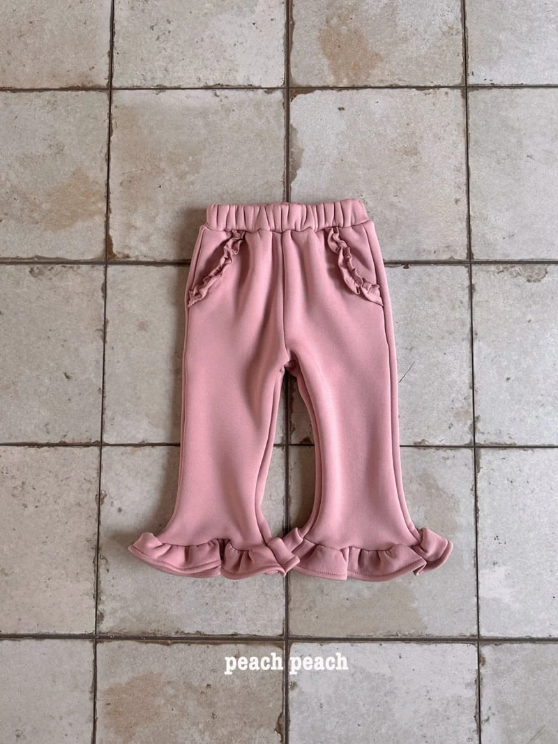 Peach Peach - Korean Children Fashion - #kidsshorts - Winter Frill Bootcut Pants - 4