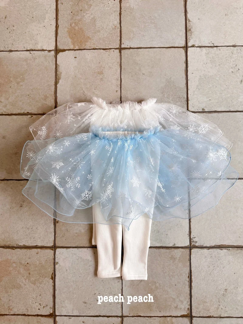 Peach Peach - Korean Children Fashion - #magicofchildhood - Snowflake Tutu Skirt Leggings