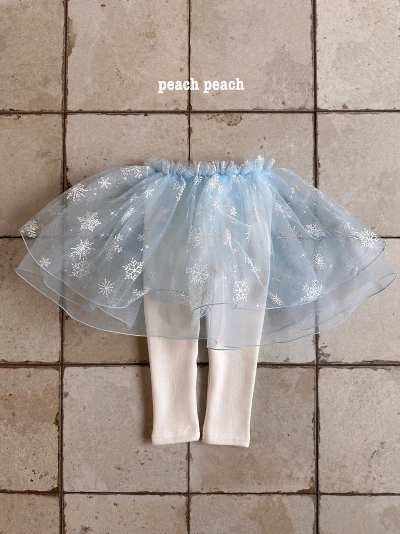 Peach Peach - Korean Children Fashion - #prettylittlegirls - Snowflake Tutu Skirt Leggings - 3