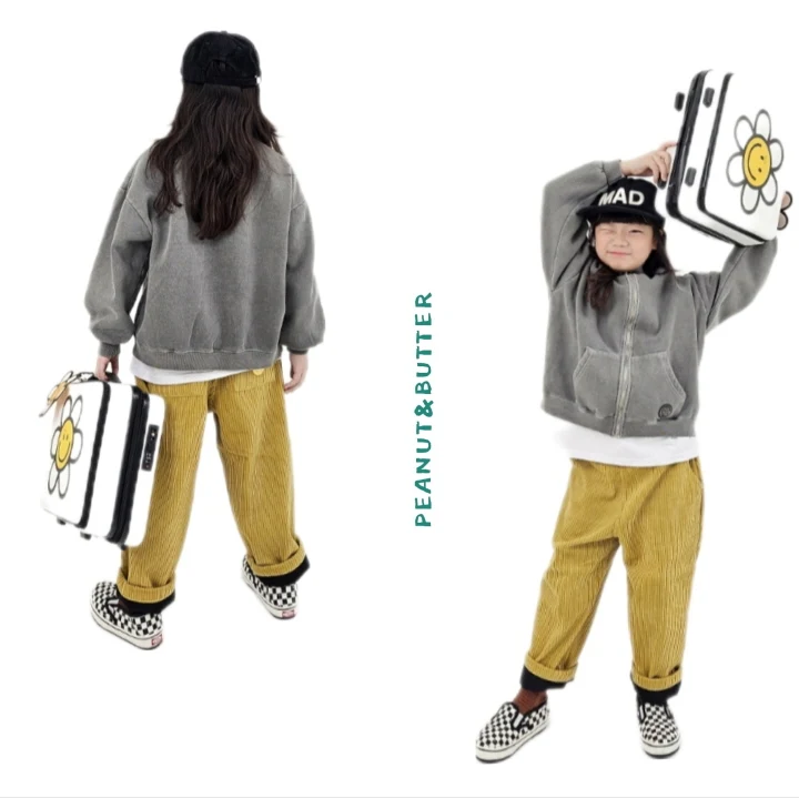 Peanut & Butter - Korean Children Fashion - #Kfashion4kids - Pigment Zip-up Tee - 3