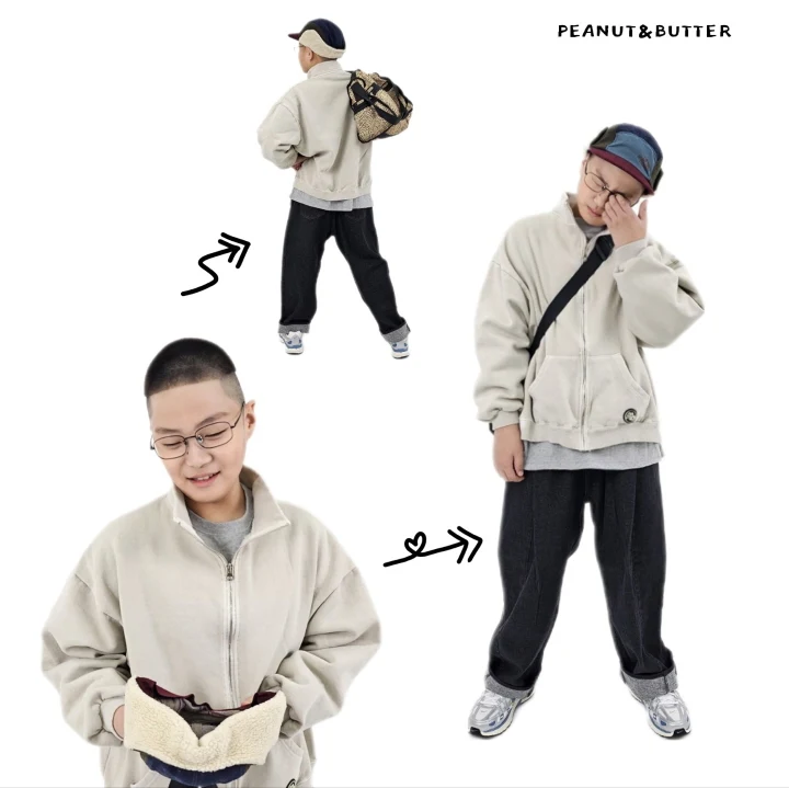 Peanut & Butter - Korean Children Fashion - #magicofchildhood - Pigment Zip-up Tee - 5