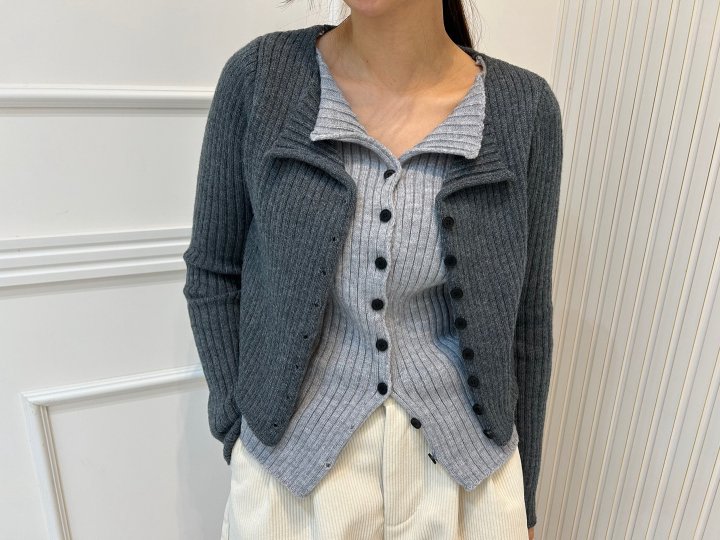 Pearls room - Korean Women Fashion - #shopsmall - Layered Cardigan - 3